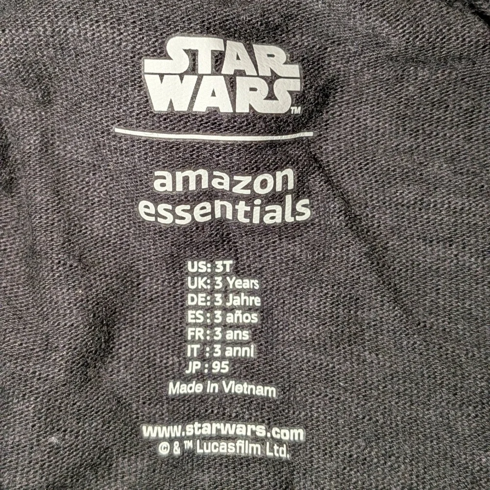 Star Wars Darth Vader Black Graphic Hoodie Pullover Toddler Size 3T‎ NWOT